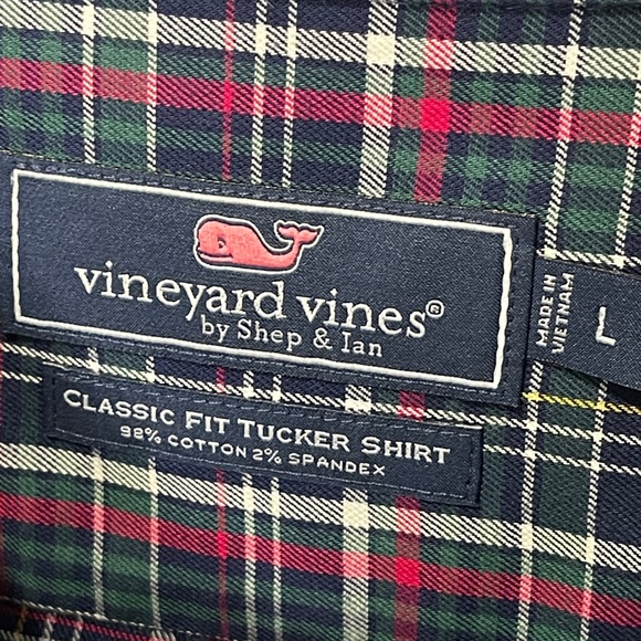 Vineyard Vines Plaid Classic Fit Tucker Long Sleeve Button Down Shirt Cotton - Picture 3 of 6